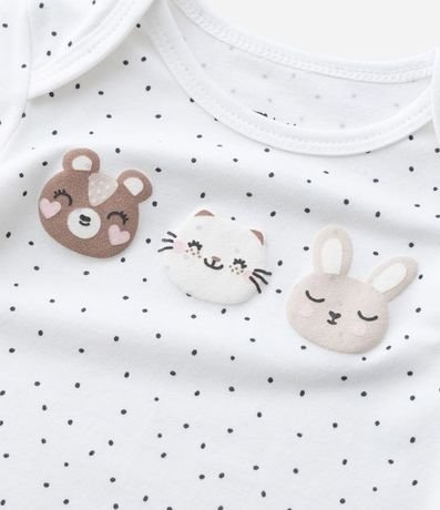 Body Infantil en Algodón con Estampa Animalitos - Talle RN a 18 meses 7