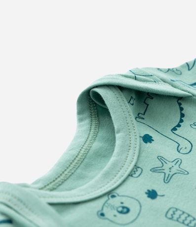 Body Infantil con Estampa de Oso y Dino - Talle 0 a 18 Meses 4