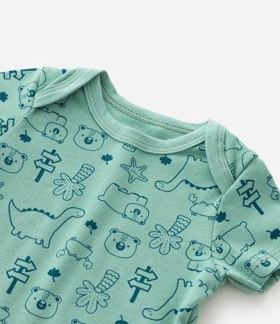Body Infantil con Estampa de Oso y Dino - Talle 0 a 18 Meses 8