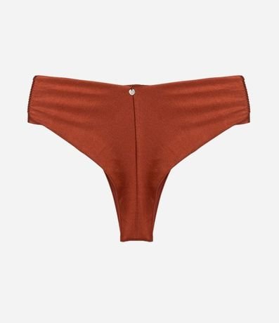 Bikini Bombacha Hot Pants en Microfibra Brillante con Adorno Metalizado 6