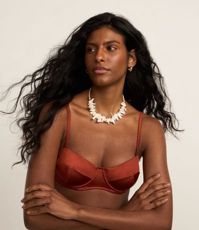 Bikini Top Media Taza en Microfibra Brillante