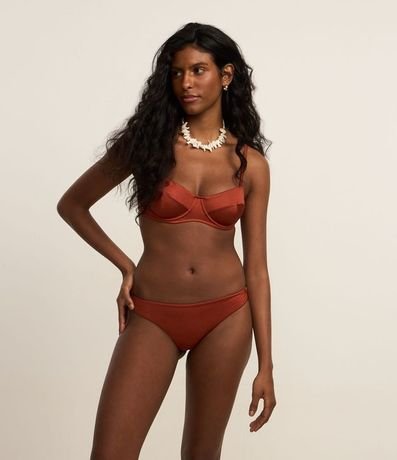 Bikini Bombacha Básica en Microfibra Brillante