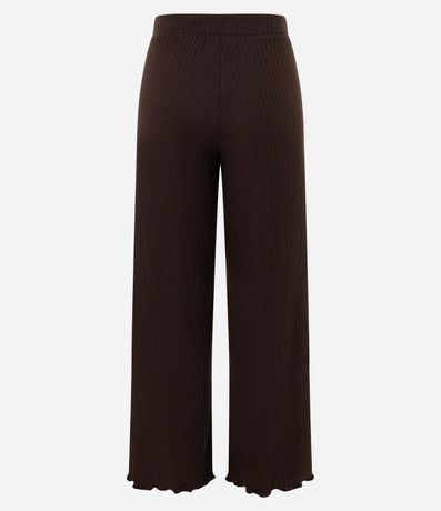 Pantalón Recto en Rib con Cintura Mediana 3