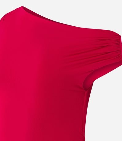 Vestido Midi Hombro a Hombro con Escote Asimétrico 6