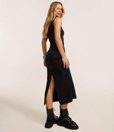 Vestido Midi Hombro a Hombro con Escote Asimétrico 5