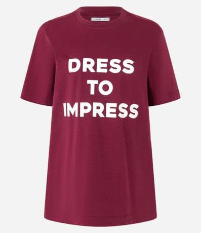 Remera en Algodón con Lettering Dress to Impress 5