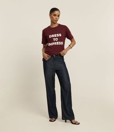 Remera en Algodón con Lettering Dress to Impress 2
