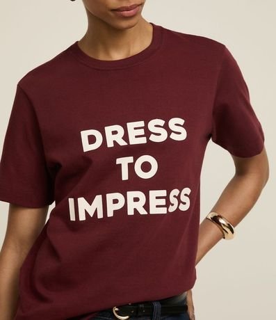 Remera en Algodón con Lettering Dress to Impress 3