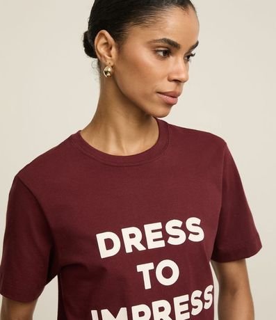 Remera en Algodón con Lettering Dress to Impress 4