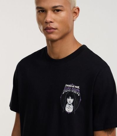 Remera Regular en Algodón con Estampa Wednesday 5