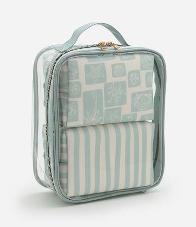 Kit 03 Neceseres Grande y Rectangulares Medias Variadas con Estampa Fondo del Mar