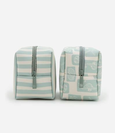 Kit 03 Neceseres Grande y Rectangulares Medias Variadas con Estampa Fondo del Mar 2