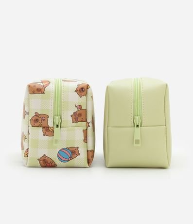 Kit 03 Neceser con Tamaños Diversos y Estampa de Carpincho 2