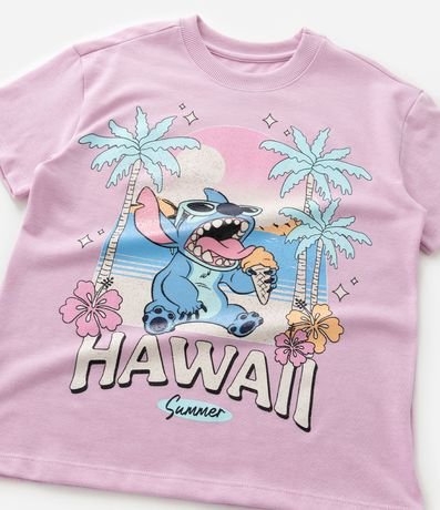 Remera Infantil Relaxed com Estampa de Stitch Hawaii - Talle 5 a 14 años 5