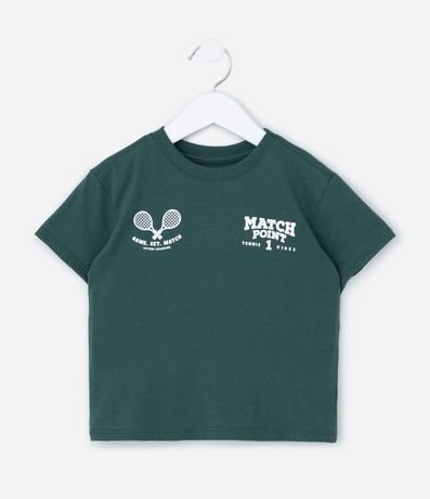 Remera Infantil con Estampa Frente y Espalda Tennis Vibes - Talle 1 a 6 años