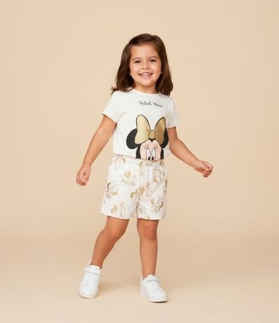 Short Infantil Runner con Estampa Minnie - Talle 1 a 6 años