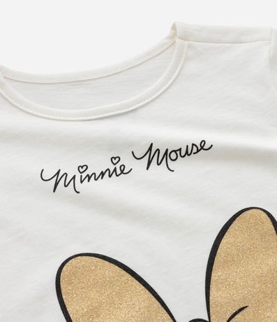 Remera Infantil con Estampa Minnie con Lazo Brillante - Talle 1 a 6 años 4