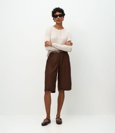 Cardigan Básico Ajustado en Punto Canelado 2