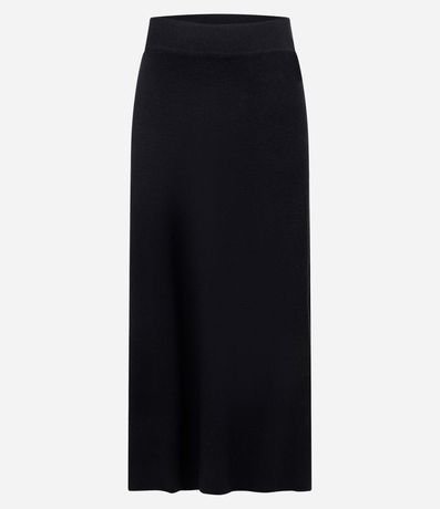 Pollera Evasê Midi en Punto con Caida Leve