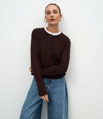 Cardigan en Punto con Bolsillos Delanteros