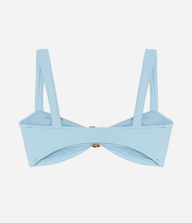 Bikini Top Bandeau en Microfibra Texturizada con Adornos de Caracol 6