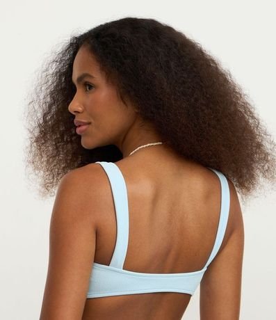 Bikini Top Bandeau en Microfibra Texturizada con Adornos de Caracol 4