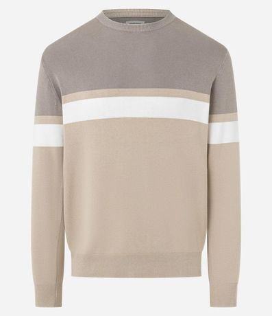 Suéter Regular en Viscosa con Bloques de Color 4