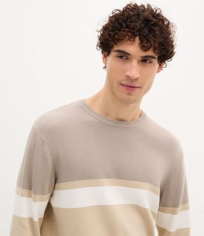 Suéter Regular en Viscosa con Bloques de Color 3