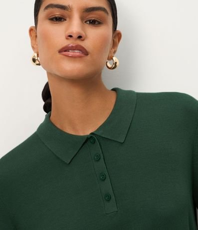 Blusa en Viscosa con Manga Corta y Cuello Polo 5