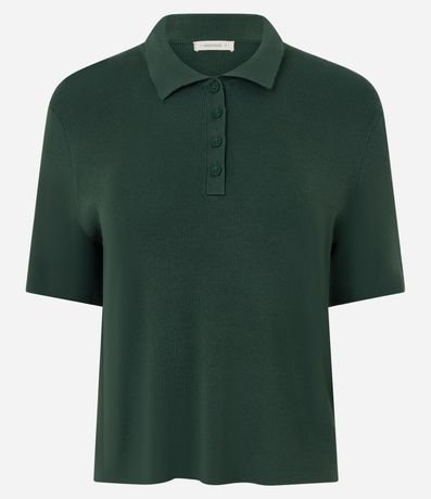 Blusa en Viscosa con Manga Corta y Cuello Polo 6