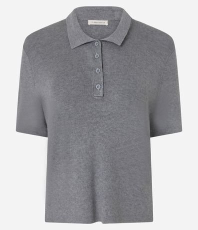Blusa en Viscosa con Manga Corta y Cuello Polo 4