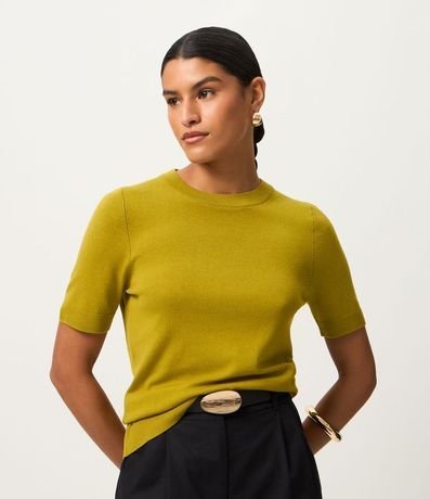 Blusa en Viscosa con Manga Corta