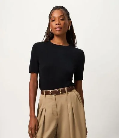 Blusa en Viscosa con Manga Corta