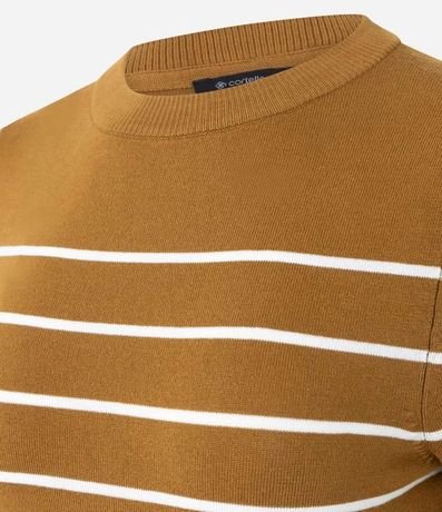 Blusa Manga corta en Punto con Estampa Rayada 3