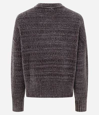 Suéter Regular y Texturizado en Punto Chenille 3