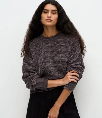 Suéter Regular y Texturizado en Punto Chenille 2