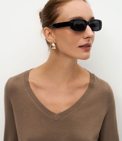 Blusa Básica en Punto Leve con Escote V 4
