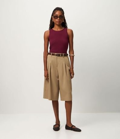 Blusa Básica en Viscosa con Cuello Redondo 2