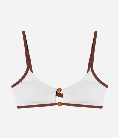 Bikini Top Remera en Microfibra Texturizada con Adorno en el Busto 5