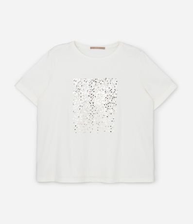 Blusa en Algodón con LLuvia de Lentejuela Curve & Plus Size 5