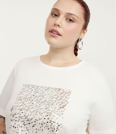 Blusa en Algodón con LLuvia de Lentejuela Curve & Plus Size 3