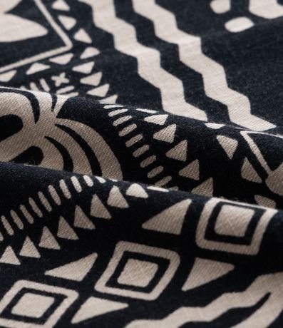 Camisa Relaxed en Tricolina con Estampa Verano Abstracta 8