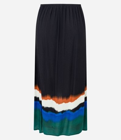 Salida de Playa pollera Traspasada en Viscosa con Estampa Acuarelada 8