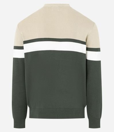 Suéter Regular en Viscosa con Bloques de Color 7