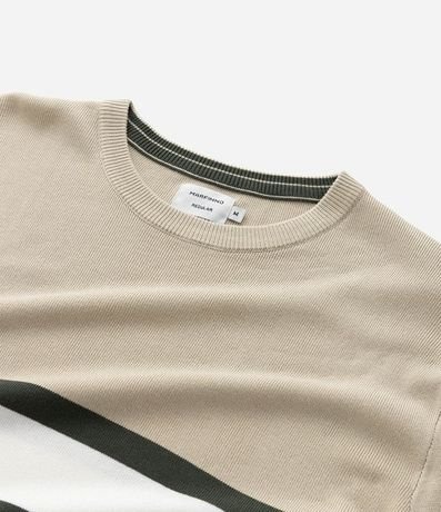 Suéter Regular en Viscosa con Bloques de Color 10