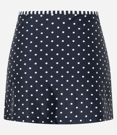 Salida de Playa Pollera Corta en Microfibra de Lunares Bicolor 6