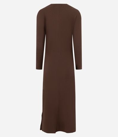 Vestido Reto Midi en Cotton con Encaje en la Bajo 6