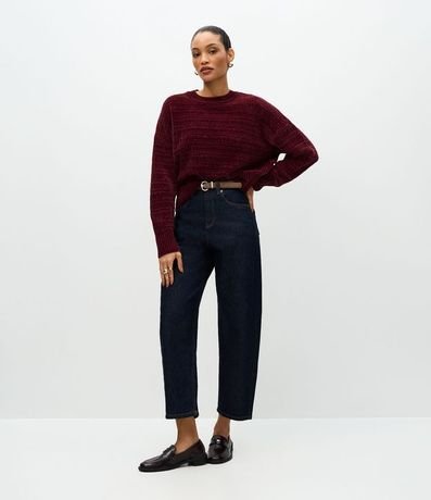 Suéter Regular y Texturizado en Punto Chenille