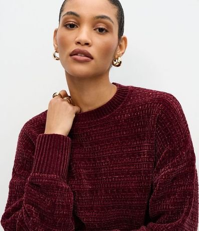 Suéter Regular y Texturizado en Punto Chenille 3