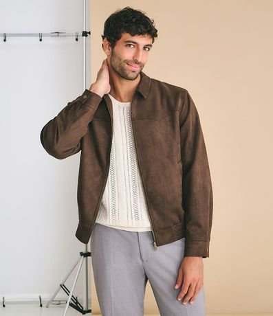 Campera en Sarga con Cuello Inglés y Bolsillos 2